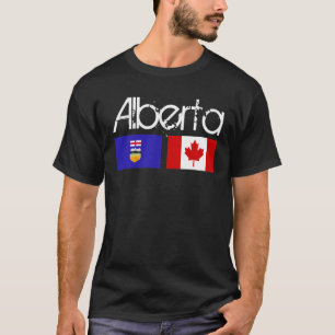 アルバータの旗のワイシャツの暗闇 Tシャツ