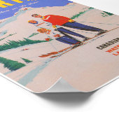 アルバータカナダヴィンテージスキーポスター ポスター (角)