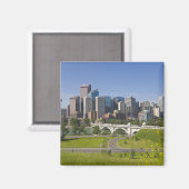 アルバータ州カルガリーのセントブリッジとダウンタウン マグネット (正面/裏面)