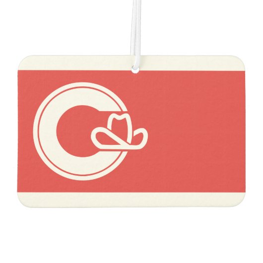 アルバータ州カルガリー州旗ボトルオープナー カーエアーフレッシュナー (裏面)