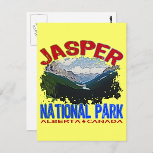 アルバータ州ジャスパー国立公園 ポストカード (正面/裏面)