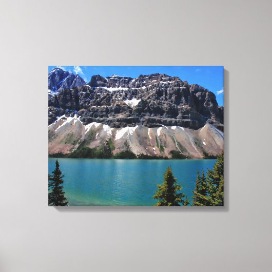 アルバータ州バンフNPバウ・レイク キャンバスプリント (正面)