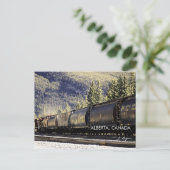 アルバータ州ロッキー&トレイン(ア素晴らしート写真) ポストカード (スタンド正面)