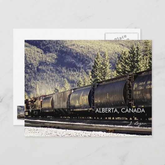 アルバータ州ロッキー&トレイン(ア素晴らしート写真) ポストカード (正面/裏面)