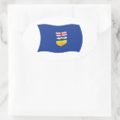 アルバータ州旗のシール 楕円形シール (バッグ)