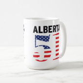 アルバータ州51番目のアメリカ州 WEXIT コーヒーマグカップ (正面右)