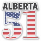 アルバータ州51番目のアメリカ州 WEXIT シール (正面)
