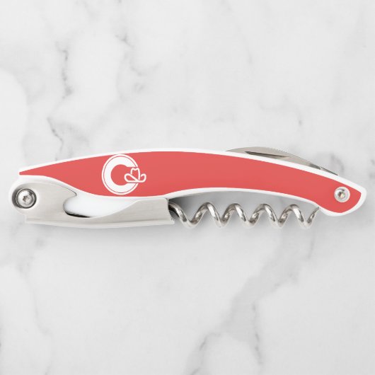 アルバータ州，カルガリーウェイターの国旗 ソムリエナイフ (正面)