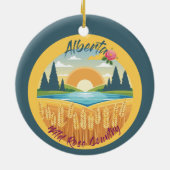 アルバータ州：ワイルド・バラ・カントリー セラミックオーナメント (裏面)