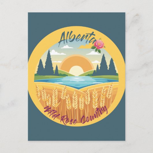 アルバータ州：ワイルド・バラ・カントリー ポストカード (正面)