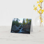 アルバータ滝アットサンライズアットロッキーマウンテンズ カード (黄色い花)