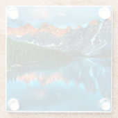 アルバータ、カナダ風光明媚な写真 ガラスコースター (裏面)