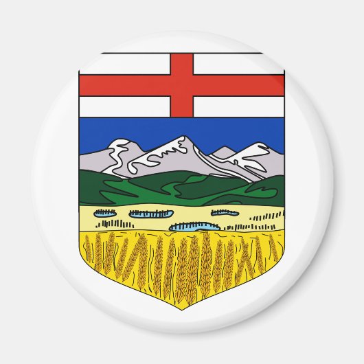 アルバータ，カナダ マグネット (正面)