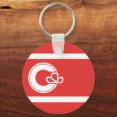 アルバータ、カルガリー州旗 キーホルダー (正面)