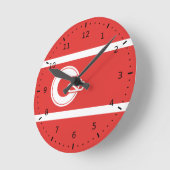 アルバータ、カルガリー州旗 ラウンド壁時計 (傾斜)