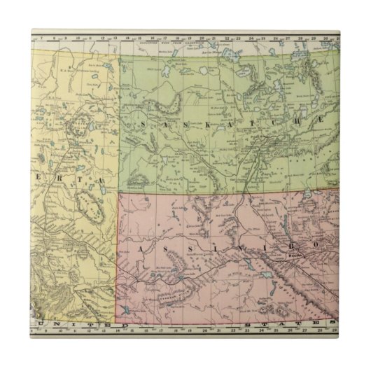 アルバータ、サスカチュワン タイル (正面)