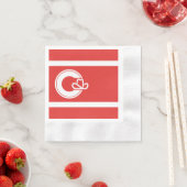 アルバータ・ナプキンス・カルガリー州旗 縁ありカクテルナプキン (インサイチュ)