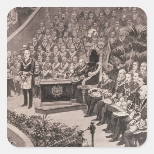 アルバートでグランドマソニック王室のギャザリング スクエアシール (正面)