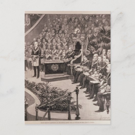 アルバートでグランドマソニック王室のギャザリング ポストカード (正面)