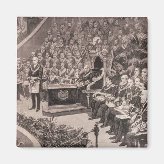 アルバートでグランドマソニック王室のギャザリング マグネット (正面)