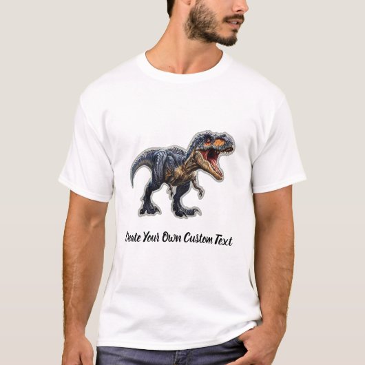 アルバートサウルス 恐竜 オリジナルテキスト Tシャツ (正面)
