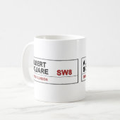 アルバートスクエアロンドンイングランド コーヒーマグカップ (正面左)
