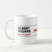 アルバートスクエアロンドンイングランド コーヒーマグカップ (左)