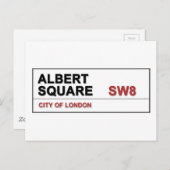 アルバートスクエアロンドンイングランド ポストカード (正面/裏面)