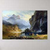 アルバートビエルシュタットインディアンスピア魚釣り ポスター (正面)