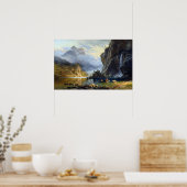 アルバートビエルシュタットインディアンスピア魚釣り ポスター (キッチン)