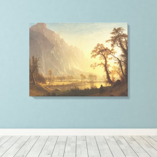 アルバートビエルシュタットサンライズヨセミテ絵画バレーズ キャンバスプリント (インサイチュ (ウッドフロア))