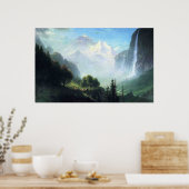 アルバートビエルシュタットstaubbach滝近くラウテルブル ポスター (キッチン)