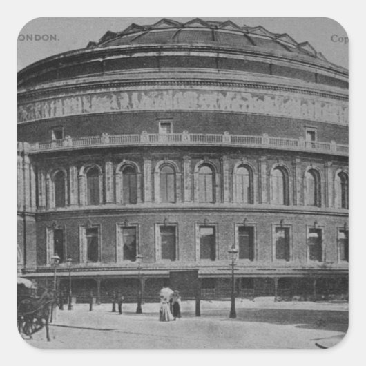 アルバートホールの眺め， c.1900 スクエアシール (正面)