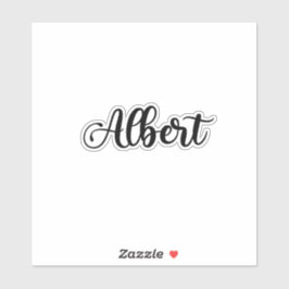 アルバート名 – 手書き書道 シール