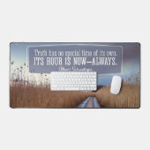 アルバート感動的シュバイツァー引用文「真実」 デスクマット (キーボード&マウス)