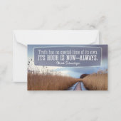 アルバート感動的シュバイツァー引用文「真実」 ノートカード (正面)