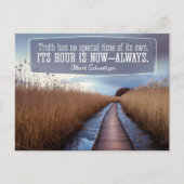 アルバート感動的シュバイツァー引用文「真実」 ポストカード (正面)