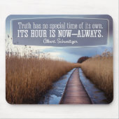 アルバート感動的シュバイツァー引用文「真実」 マウスパッド (正面)