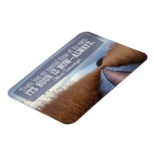 アルバート感動的シュバイツァー引用文「真実」 マグネット (左側)