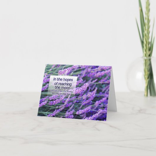 アルバート感動的シュバイツァー引用文"花" サンキューカード (正面)