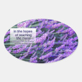 アルバート感動的シュバイツァー引用文"花" 楕円形シール (正面)
