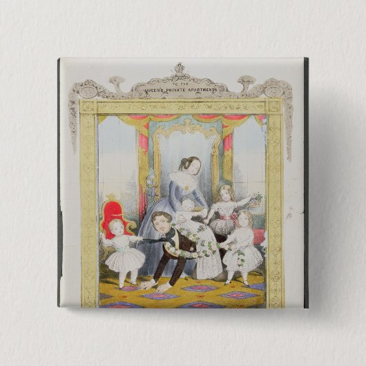 アルバート王子女王および家庭で 缶バッジ (正面)