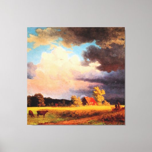 アルバート絵画・ビエルシュタットのバイエルランドスケープ キャンバスプリント (正面)