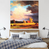 アルバート絵画・ビエルシュタットのバイエルランドスケープ キャンバスプリント (インサイチュ (寝室))