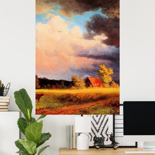 アルバート絵画・ビエルシュタットのバイエルランドスケープ ポスター (ホームオフィス)