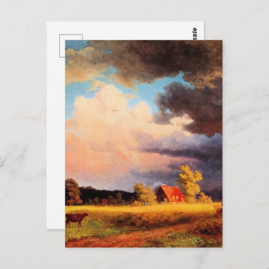 アルバート絵画・ビエルシュタットのバイエルランドスケープ ポストカード (正面/裏面)