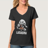 アルバート食べズLasagna - Lasagnaグラフィックおもしろいクラス Tシャツ (正面)