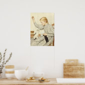 アルバート・アンカーと猫の少女 ポスター (キッチン)