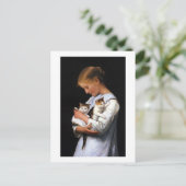 アルバート・アンカー、子猫と一緒の少女 ポストカード (スタンド正面)