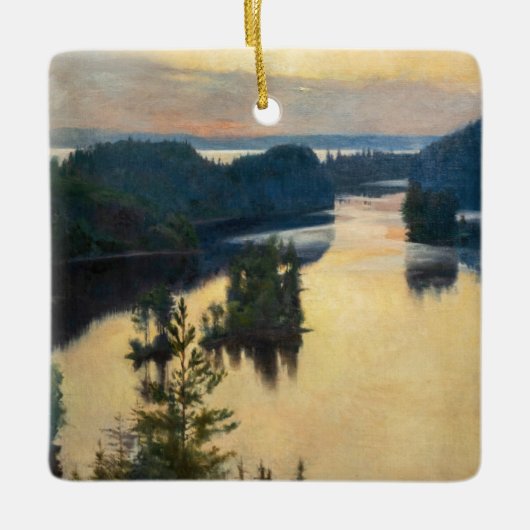 アルバート・エーデルフェルト – カウコラ・リッジアットサンセット セラミックオーナメント (正面)